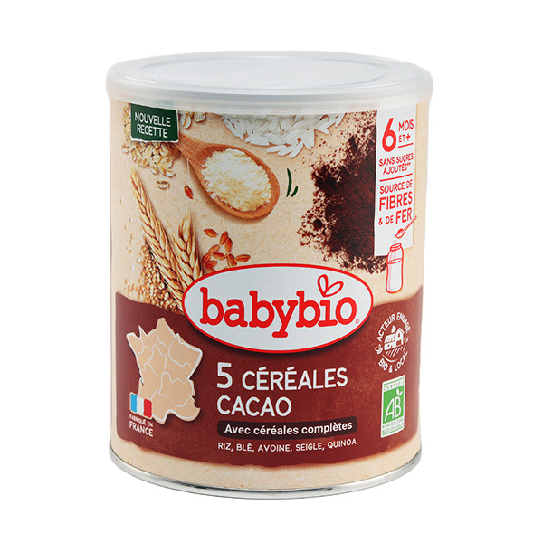 BABYBIO Céréales Cacao / BT 220 gr + 6 mois