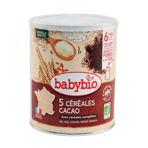 BABYBIO Céréales Cacao / BT 220 gr + 6 mois