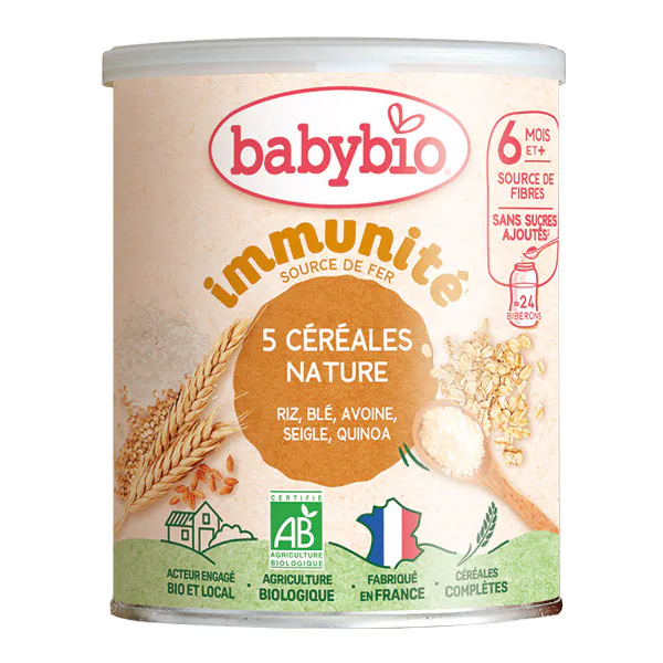 BABYBIO 3 Céréales Nature / BT 220 gr + 6 mois