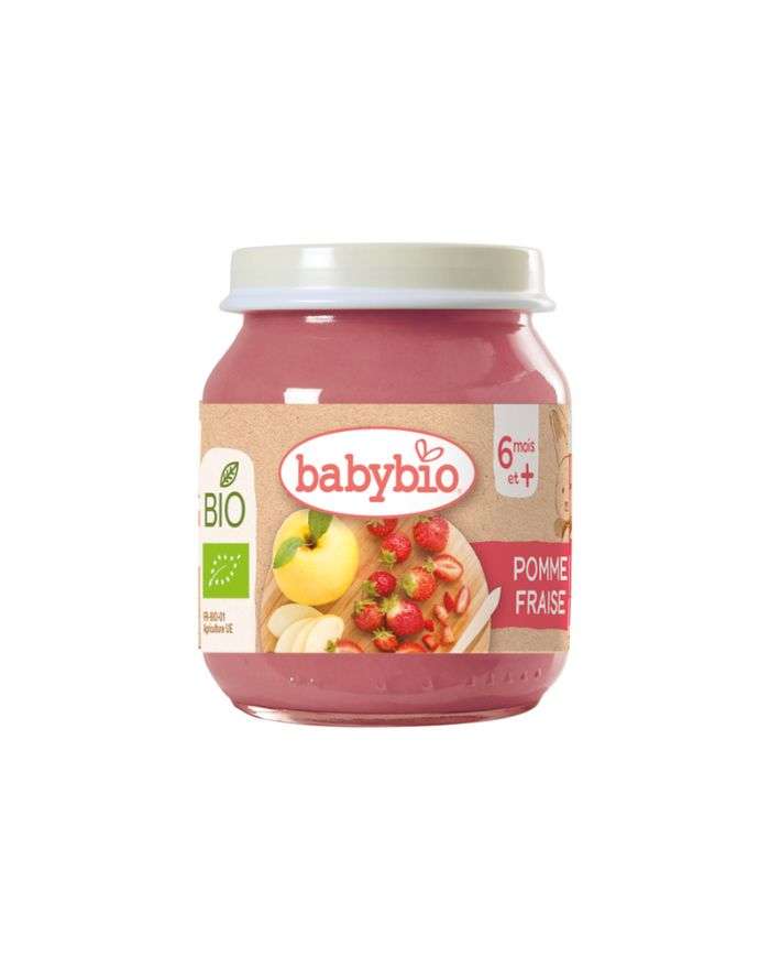BABYBIO Pomme Fraise pot 130 gr + 4 mois