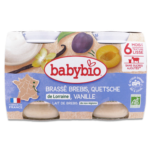 POT Brassé au Lait de Brebis d’Occitanie - Mirabelle de France Vanille + 6 mois