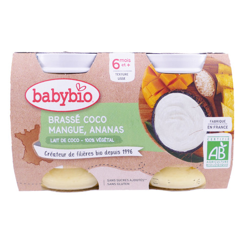 POT Brassé Végétal au Lait de Coco - Mangue Ananas + 6 mois