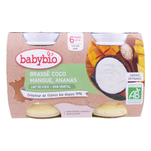 POT Brassé Végétal au Lait de Coco - Mangue Ananas + 6 mois