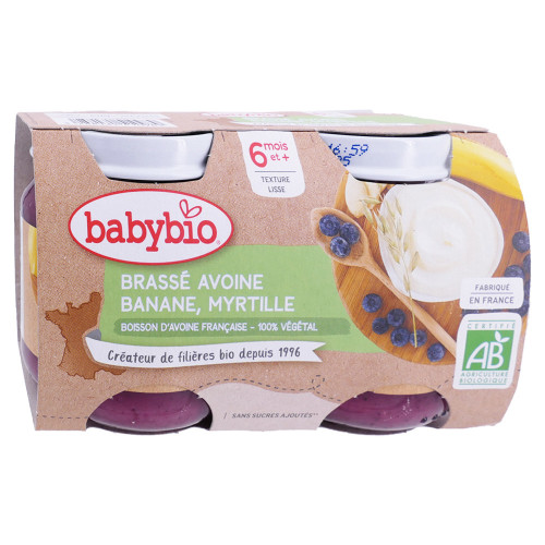 POT Brassé Végétal base Avoine - Banane Myrtille + 6 mois