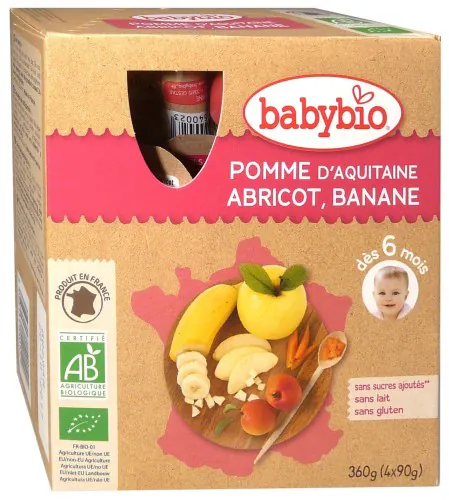 GOURDES Pomme de Provence Abricot d’Occitanie Banane + 6 mois