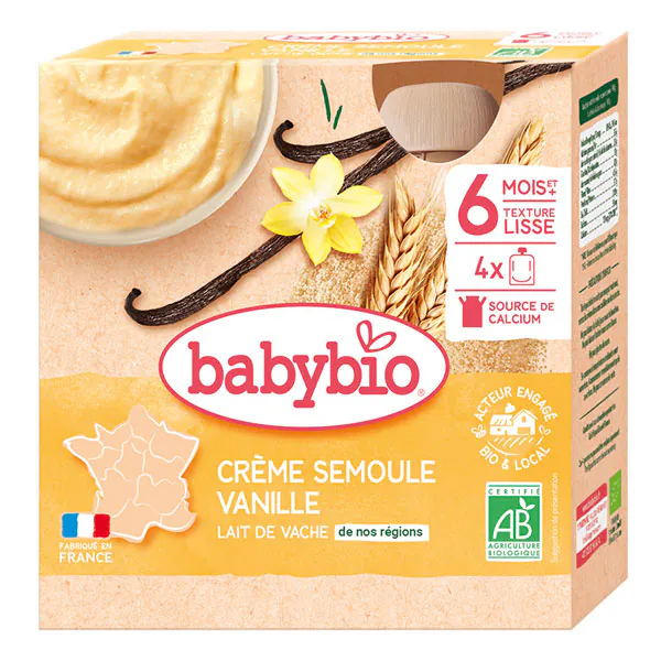 GOURDES Crème Semoule Vanille + 6 mois