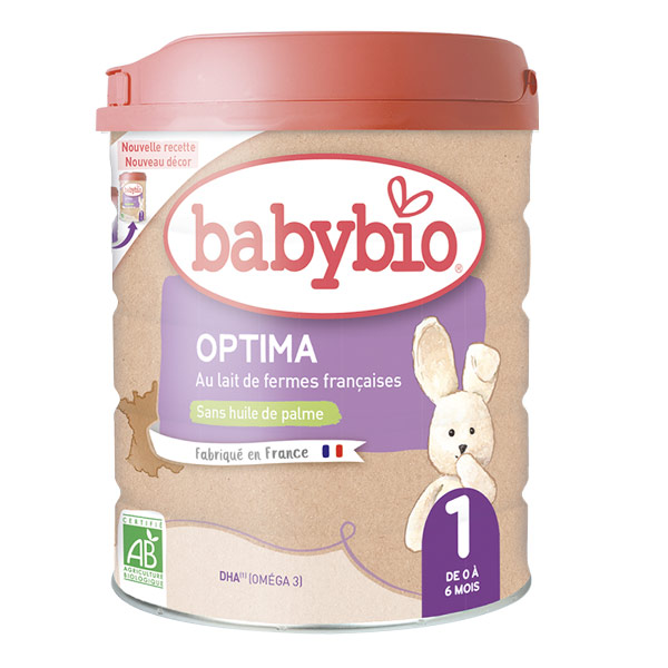 BABYBIO Optima Lait 1er âge / BT de 800 gr de 0 à 6 mois