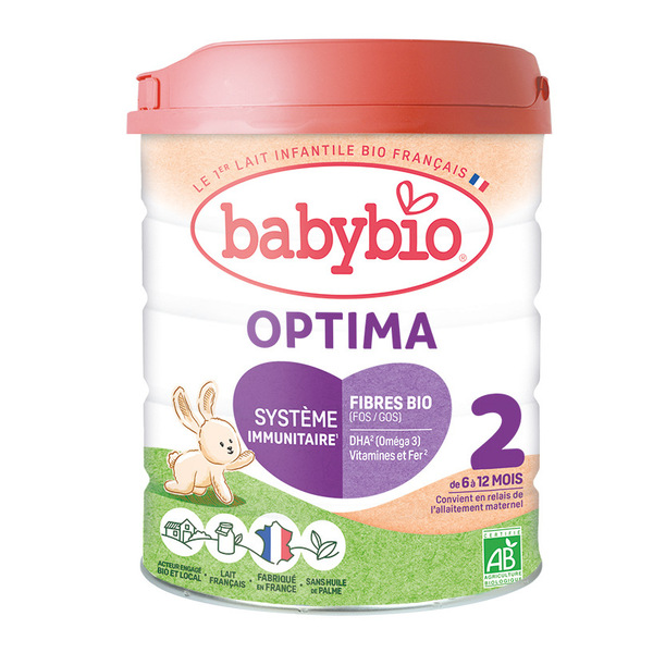 BABYBIO Optima Lait 2ème âge / BT de 800 gr de 6 à 12 mois