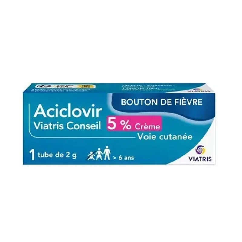ACICLOVIR MYLAN 5%, crème flacon de 2 gr