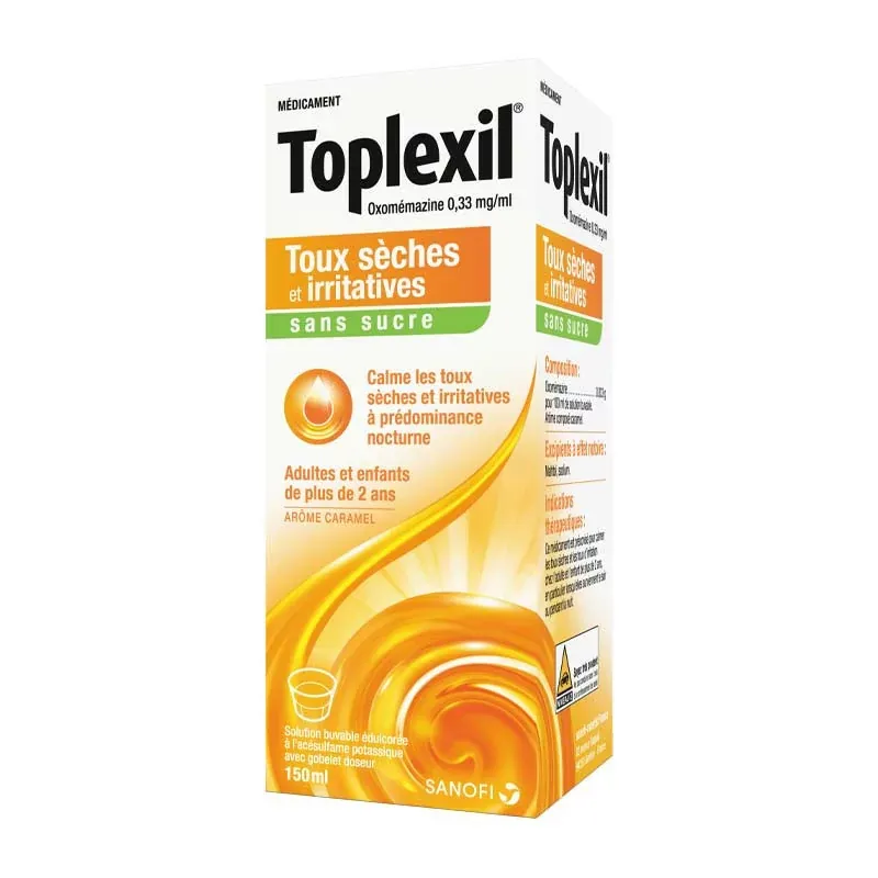 TOPLEXIL SIROP sans sucre flacon de 150 ml