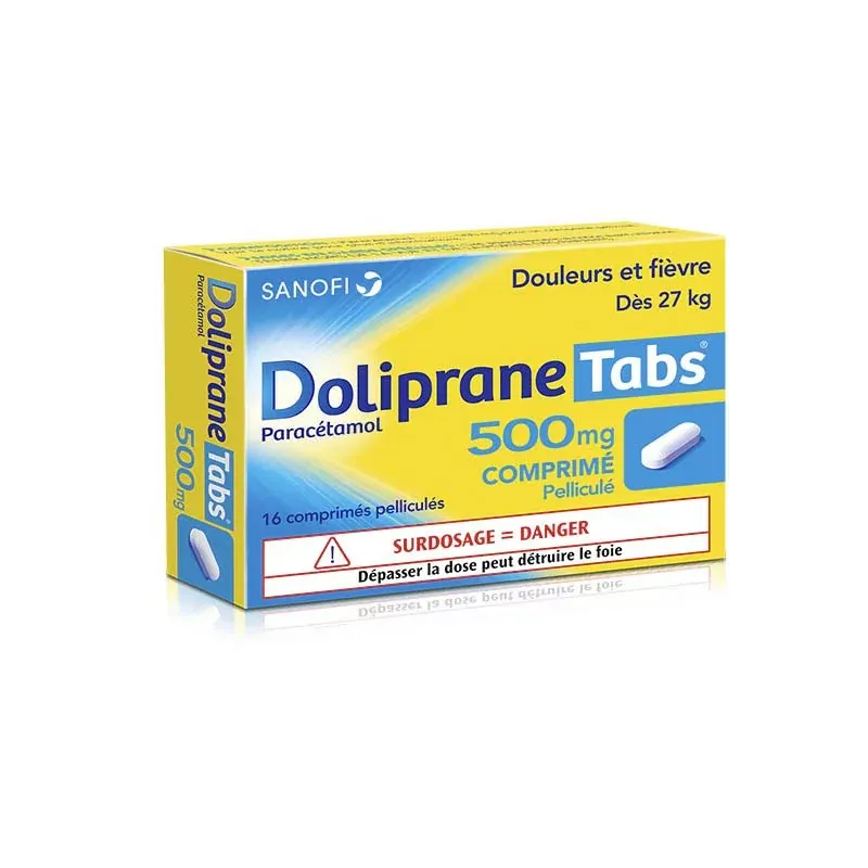 DOLIPRANE TABS comprimé 500 mg / BT 16