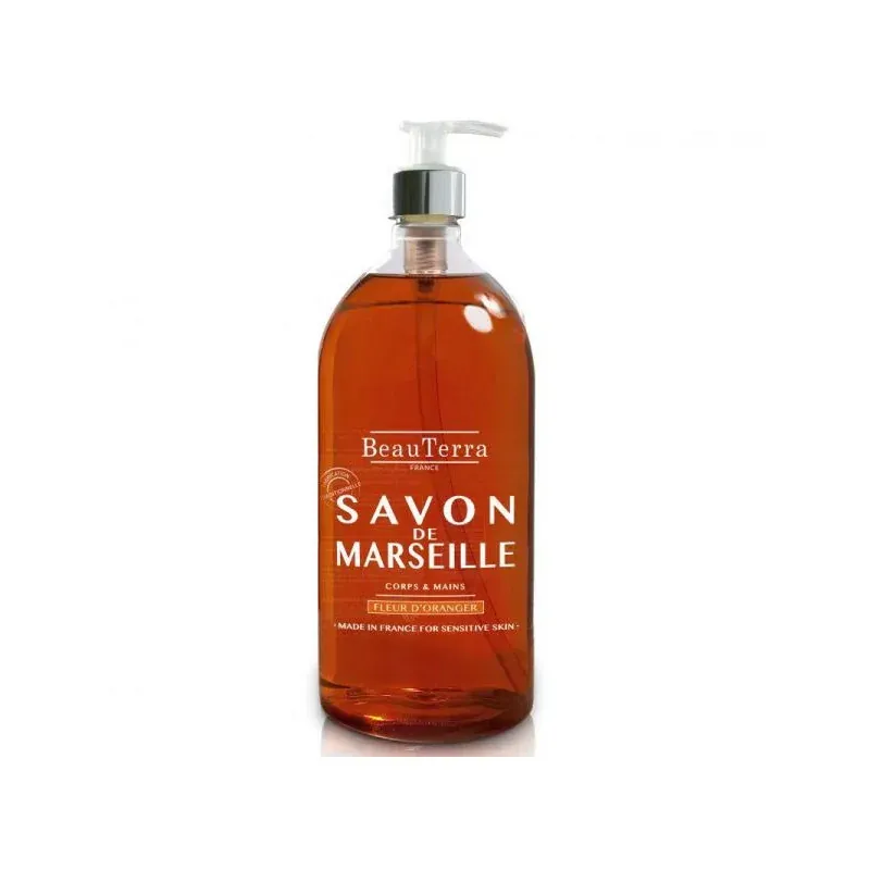 SAVON LIQUIDE DE MARSEILLE à la Fleur d’Oranger 1 L