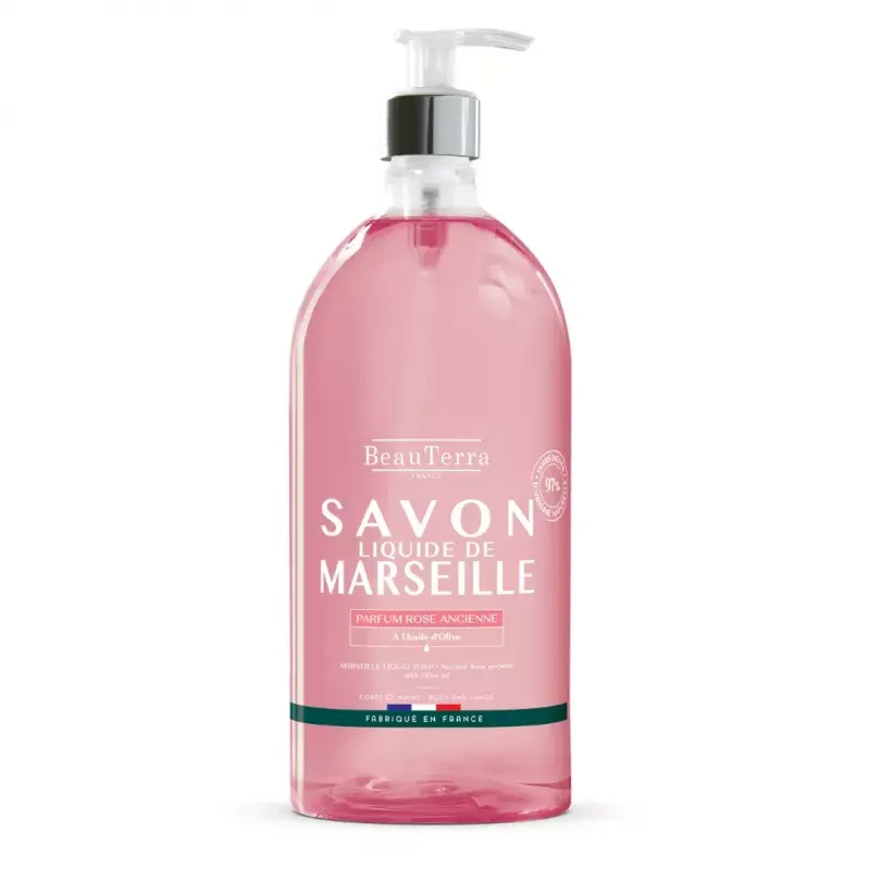 SAVON LIQUIDE DE MARSEILLE à la Rose Ancienne 1 L