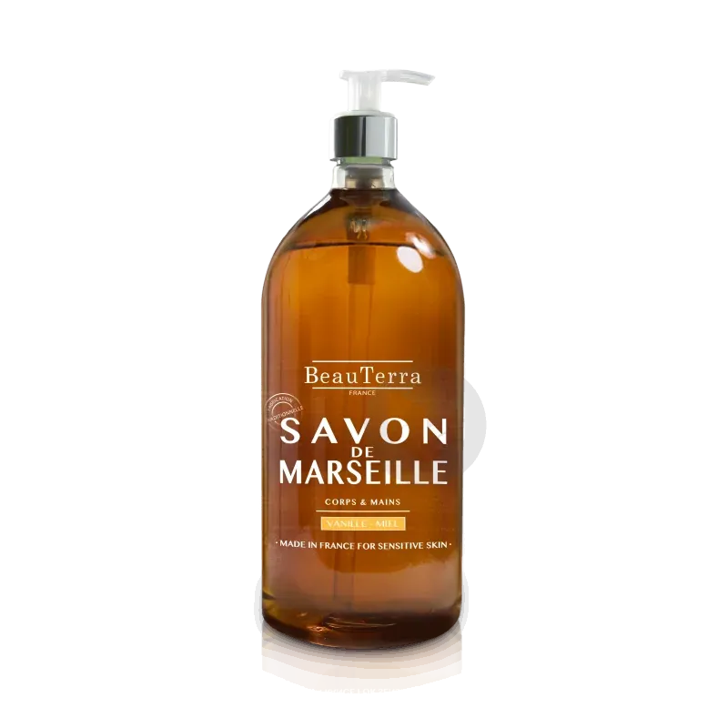 SAVON LIQUIDE DE MARSEILLE à la Vanille Miel 1 L