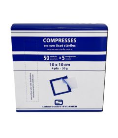 COMPRESSES Stériles Non Tissées SYLA FIRST 10 X 10 sachet de 2 / BT 25