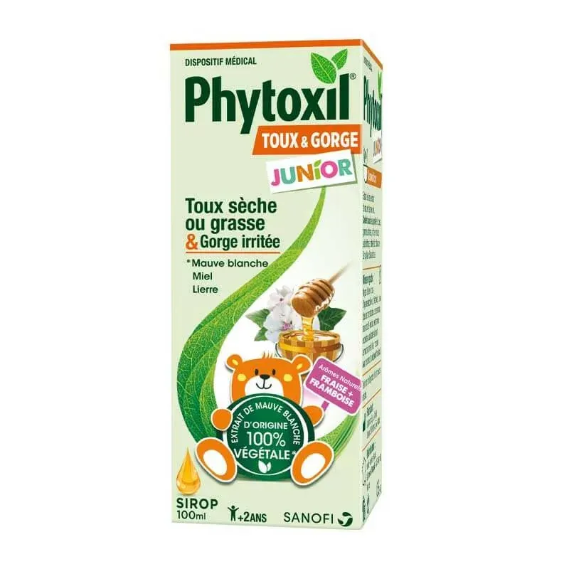 PHYTOXIL SIROP JUNIOR arôme Fraise Framboise flacon de 100 ml