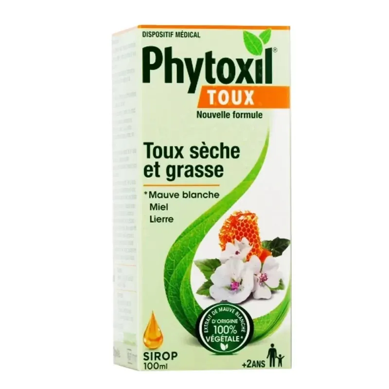 PHYTOXIL SIROP Toux sèche et grasse Mauve Blanche Miel 100 ml
