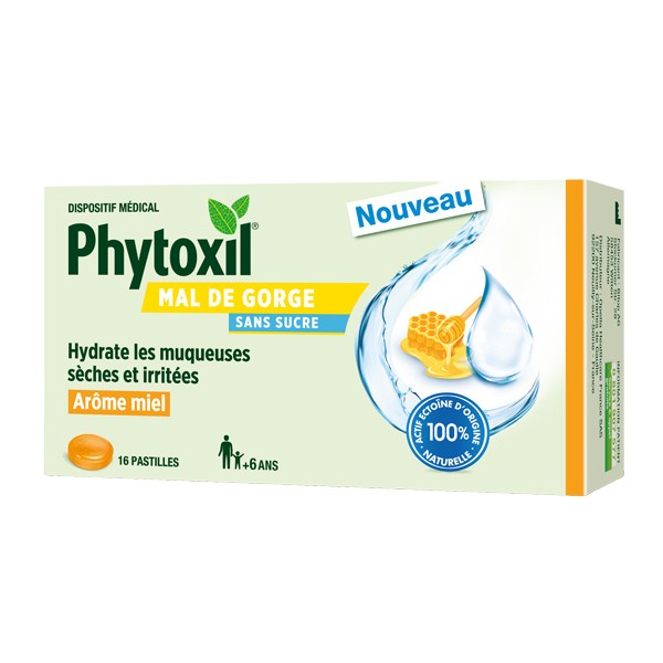 PHYTOXIL Mal de gorge arôme Miel Pastille / BT 16