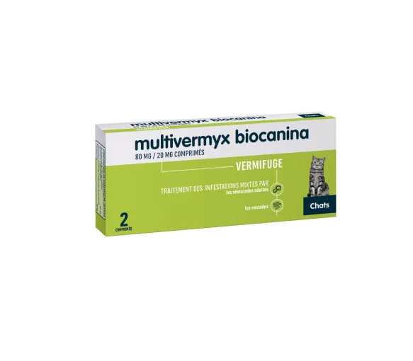 MULTIVERMYX Chat / BT 2 comprimés AMM