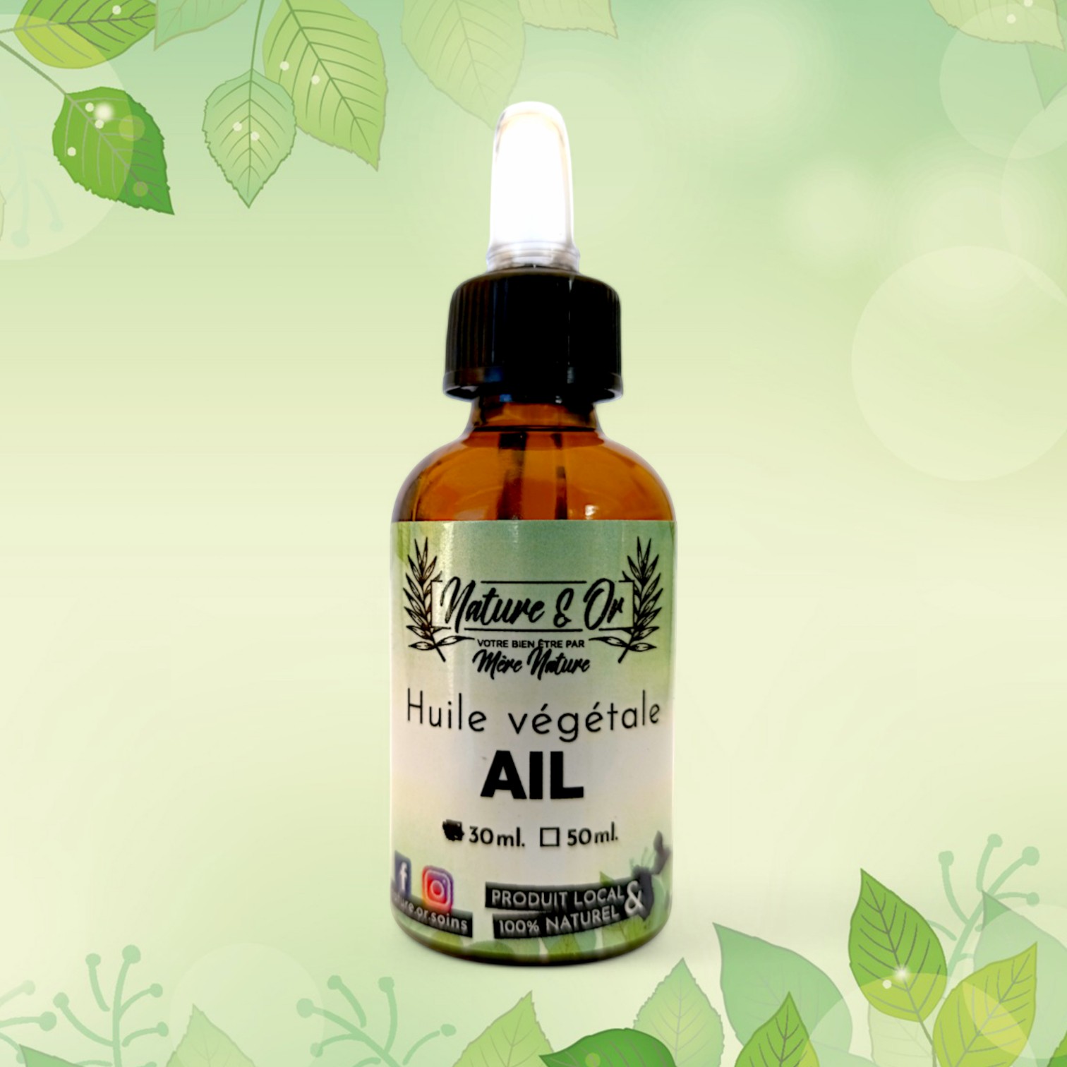 HUILE VÉGÉTALE Ail flacon de 30 ml