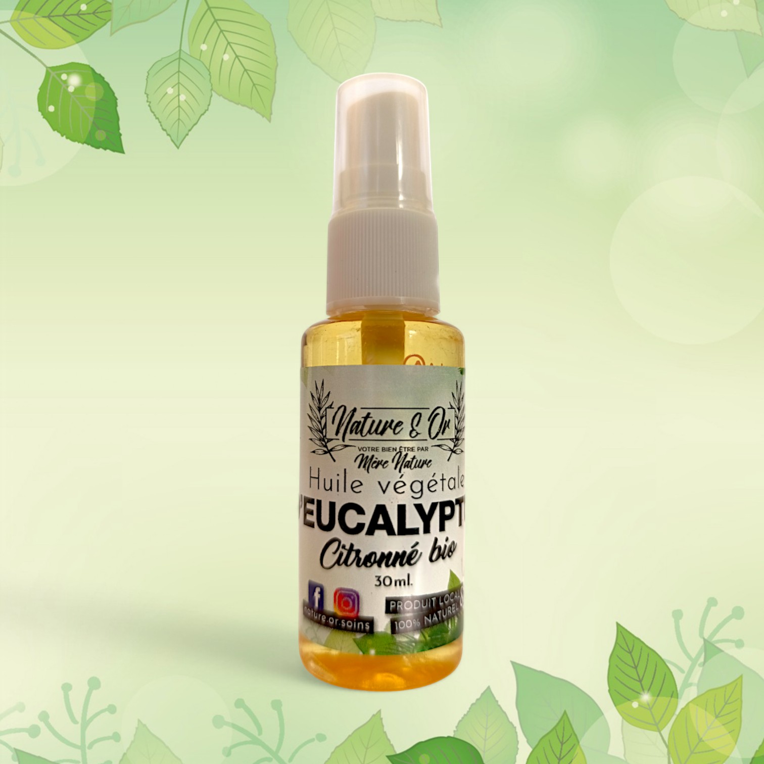 HUILE VÉGÉTALE Eucalyptus Citron flacon de 30 ml