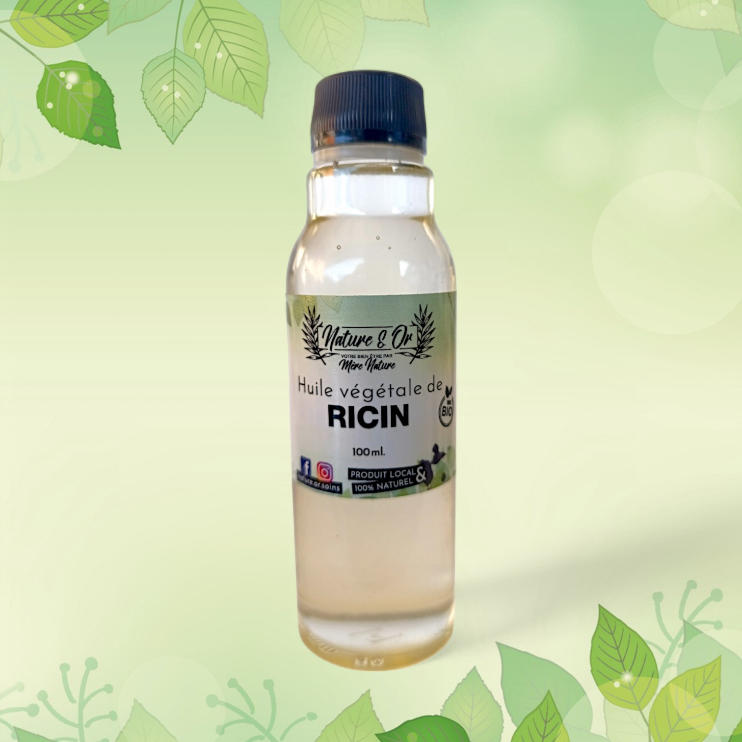 HUILE VÉGÉTALE Ricin flacon de 100 ml BIO
