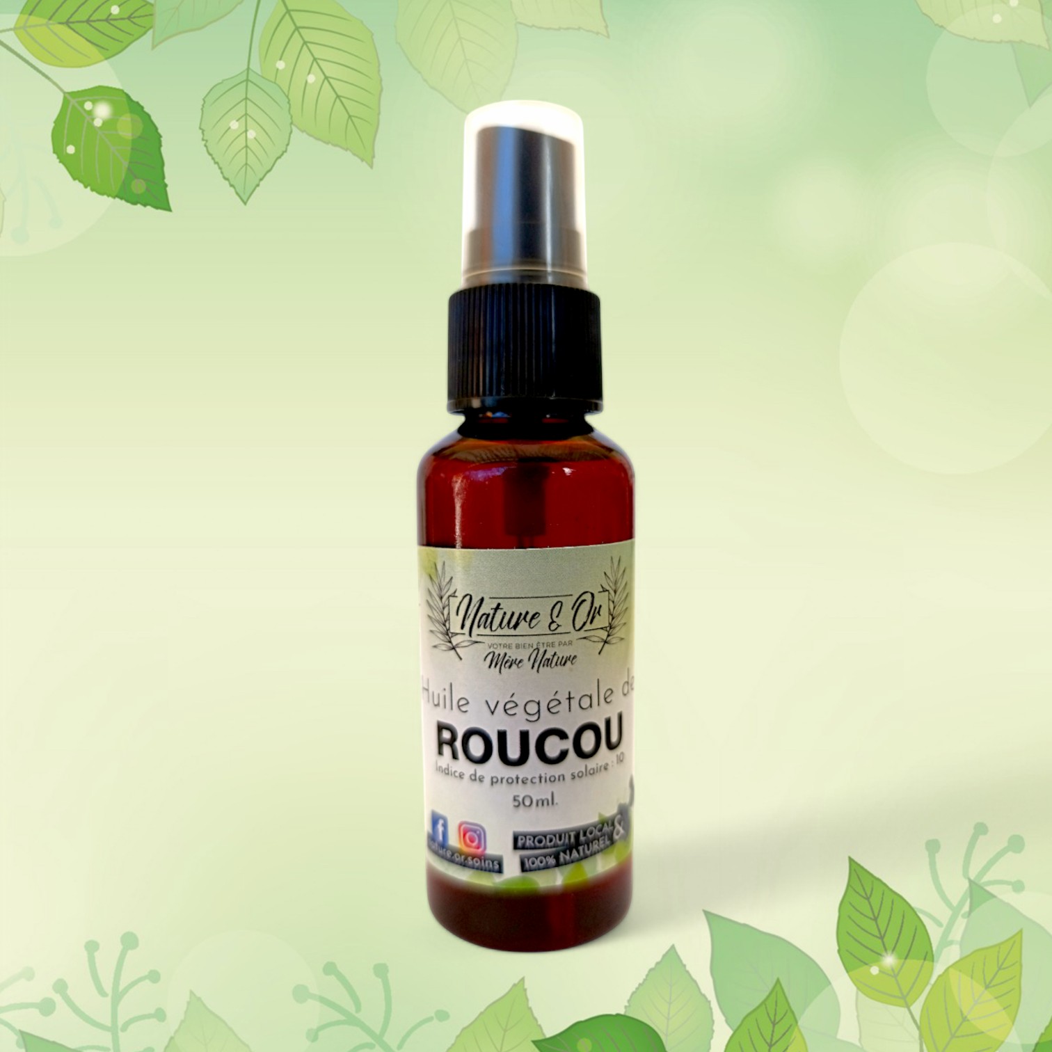 MACERAT HUILE VÉGÉTALE Roucou flacon de 50 ml