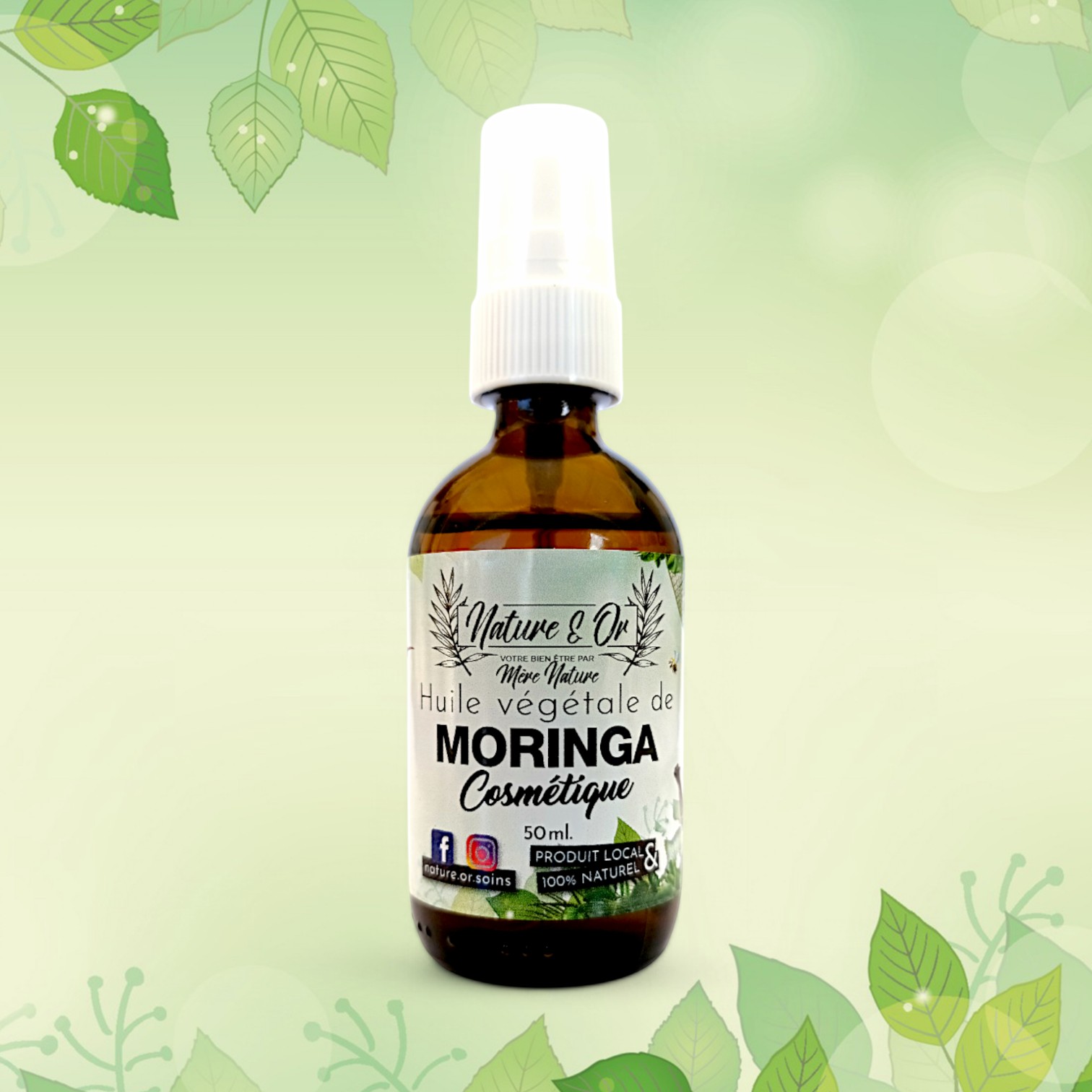HUILE VÉGÉTALE Moringa flacon de 50 ml BIO