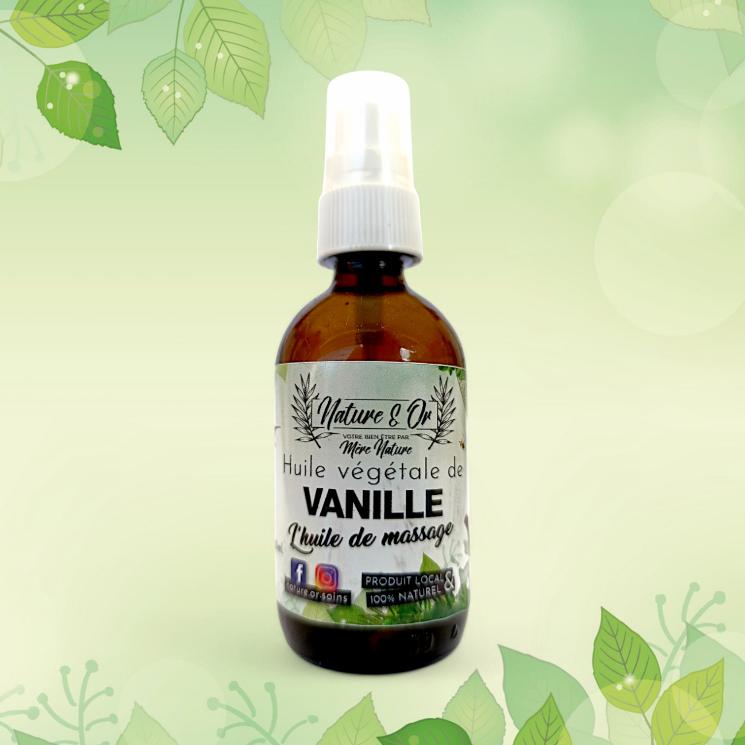MACERAT HUILE VÉGÉTALE Vanille flacon de 50 ml