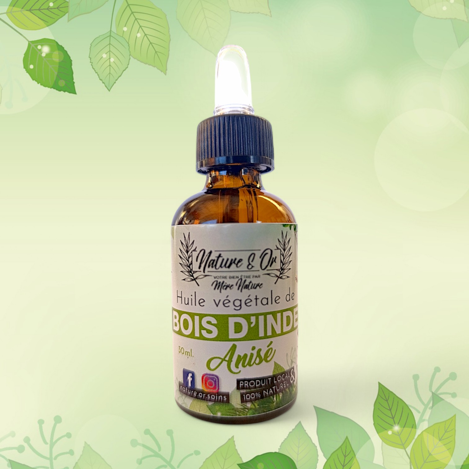 HUILE VÉGÉTALE Bois d’Inde Anisé flacon de 30 ml