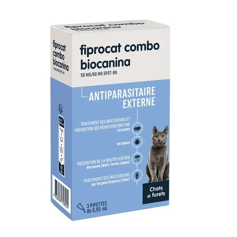 FIPROCAT Combo 50 mg / BT 3 pipettes