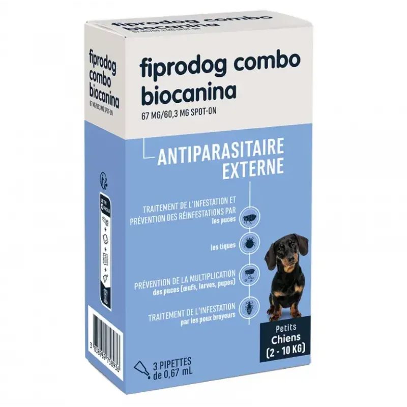 FIPRODOG Chien Combo 2-10 kg BT 3 Pipettes AMM.D
